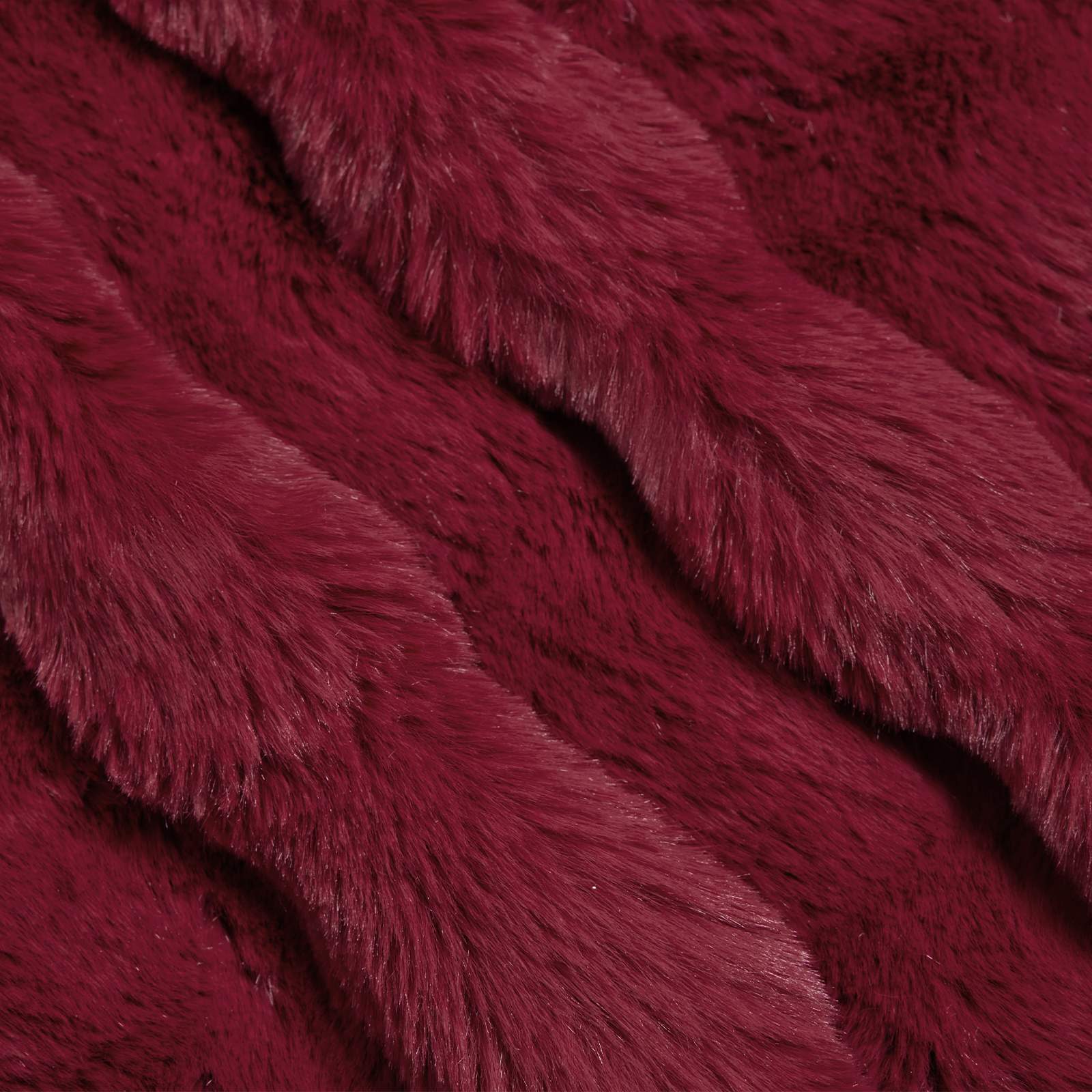 Coperta in Pelliccia di Coniglio Finta 4 pcs Rosso Bordeaux 42021855