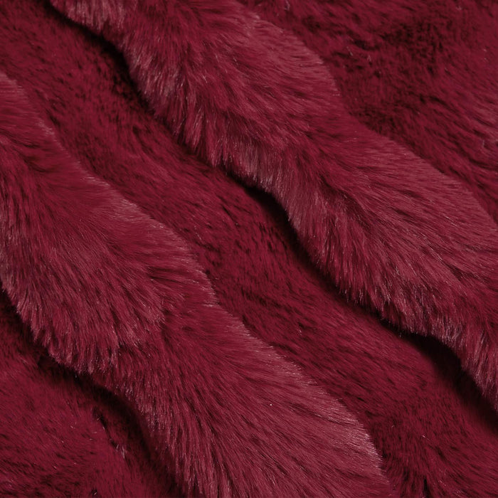 Coperta in Pelliccia di Coniglio Finta 4 pcs Rosso Bordeaux 42021855