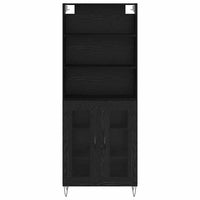 Credenza Rovere Nero 69,5 x 34 x 180 cm Legno multistrato 3403173