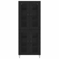 Credenza Rovere Nero 69,5 x 34 x 180 cm Legno multistrato 3403176