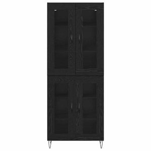 Credenza Rovere Nero 69,5 x 34 x 180 cm Legno multistrato 3403176