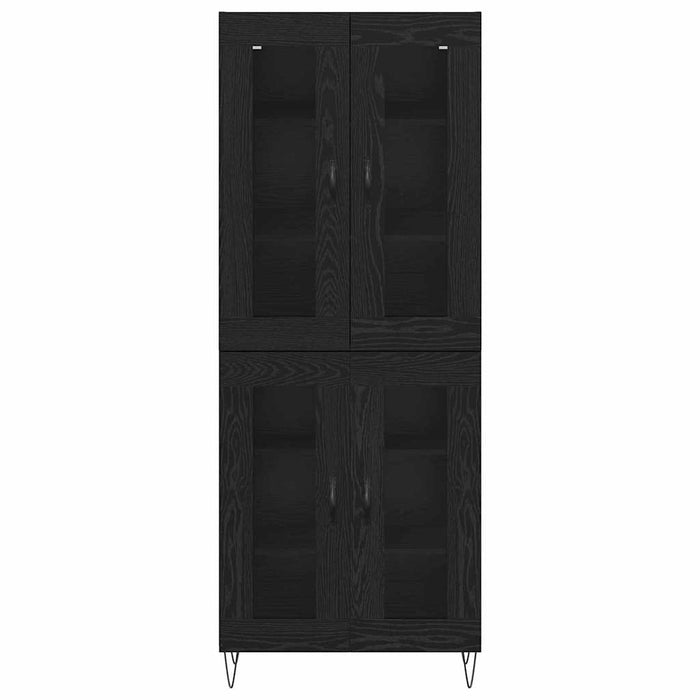Credenza Rovere Nero 69,5 x 34 x 180 cm Legno multistrato 3403176