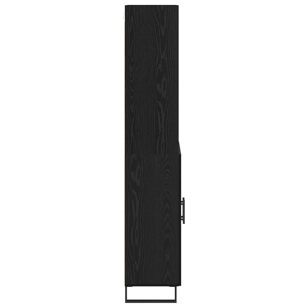 Credenza Rovere Nero 69,5 x 34 x 180 cm Legno multistrato 3403191