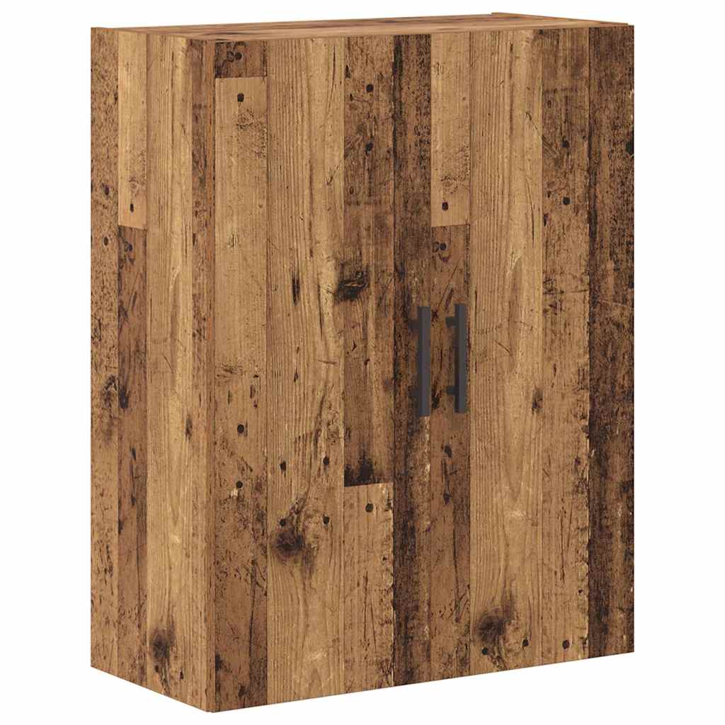 Credenza 2 pz-Set di 2 Buffet-Armadio da cucina Legno vecchio Legno Stratificato e Vetro 128483