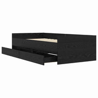 Struttura del letto Rovere Nero 90 x 200 cm Pino massello 3403206