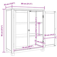 Armadietto con porta Marrone 80 x 35 x 95 cm Legno multistrato 4106556