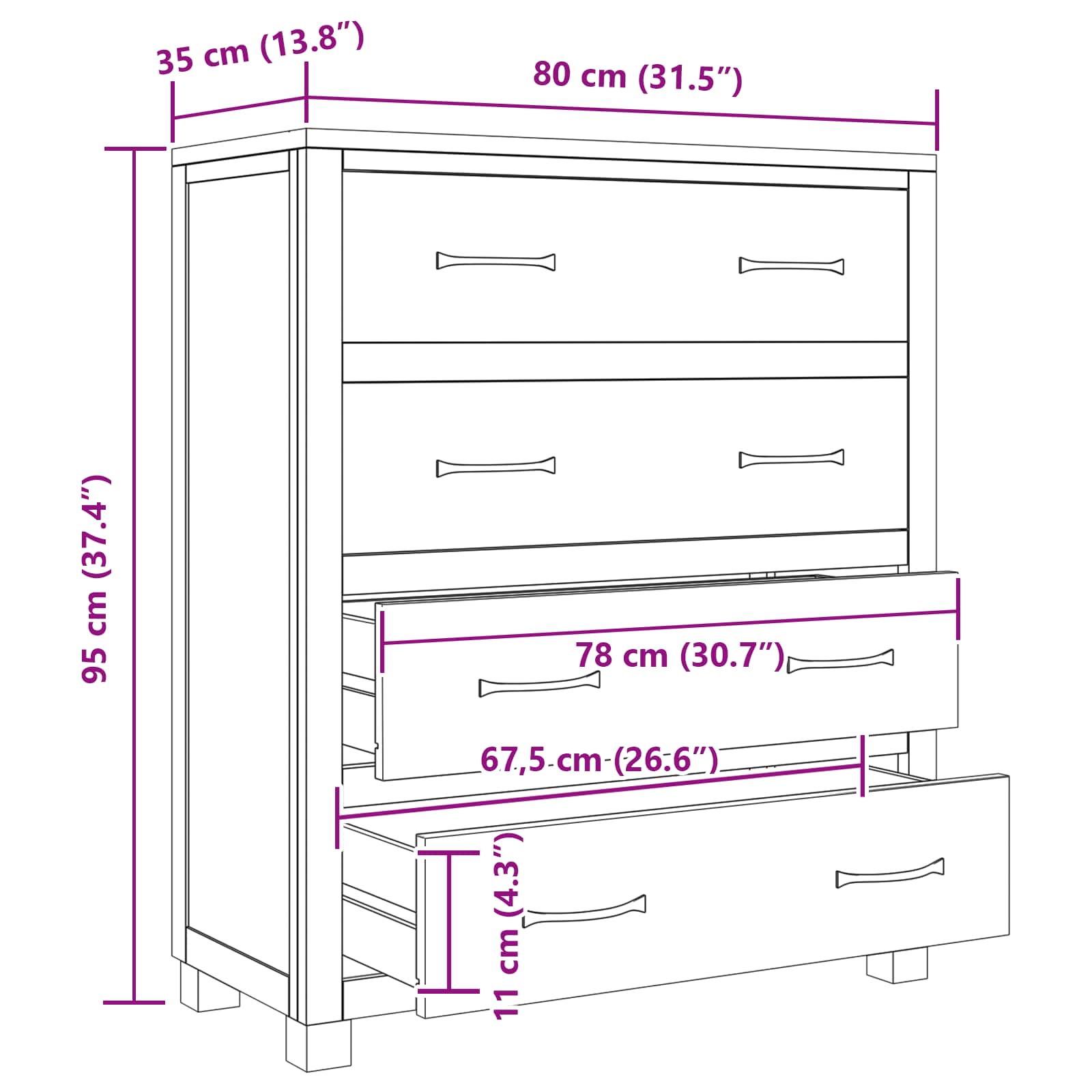 Armadietto con cassetto Marrone Legno multistrato 4106557
