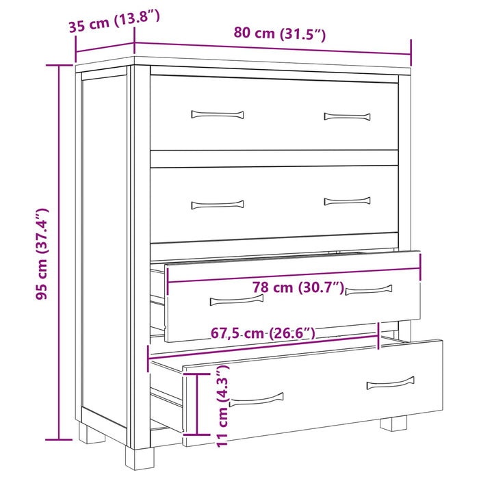 Armadietto con cassetto Marrone Legno multistrato 4106557