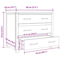 Armadietto con cassetto Marrone Legno multistrato 4106559