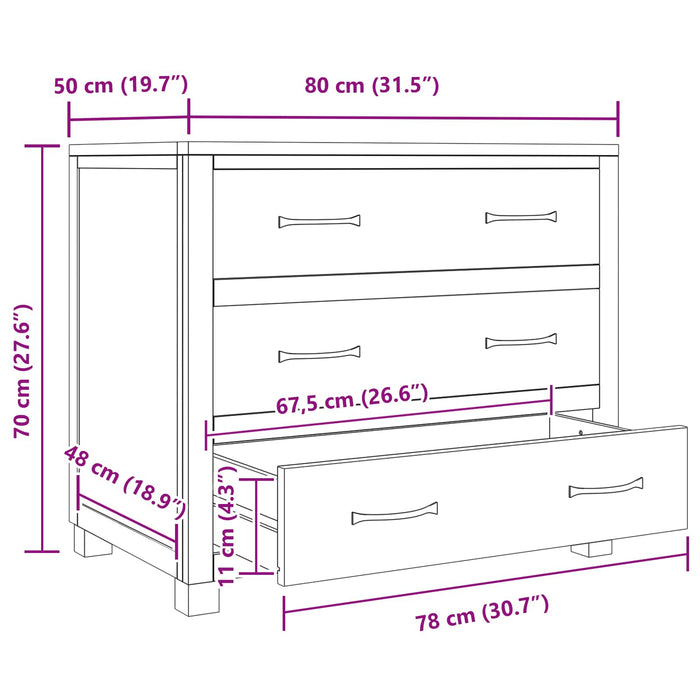 Armadietto con cassetto Marrone Legno multistrato 4106559