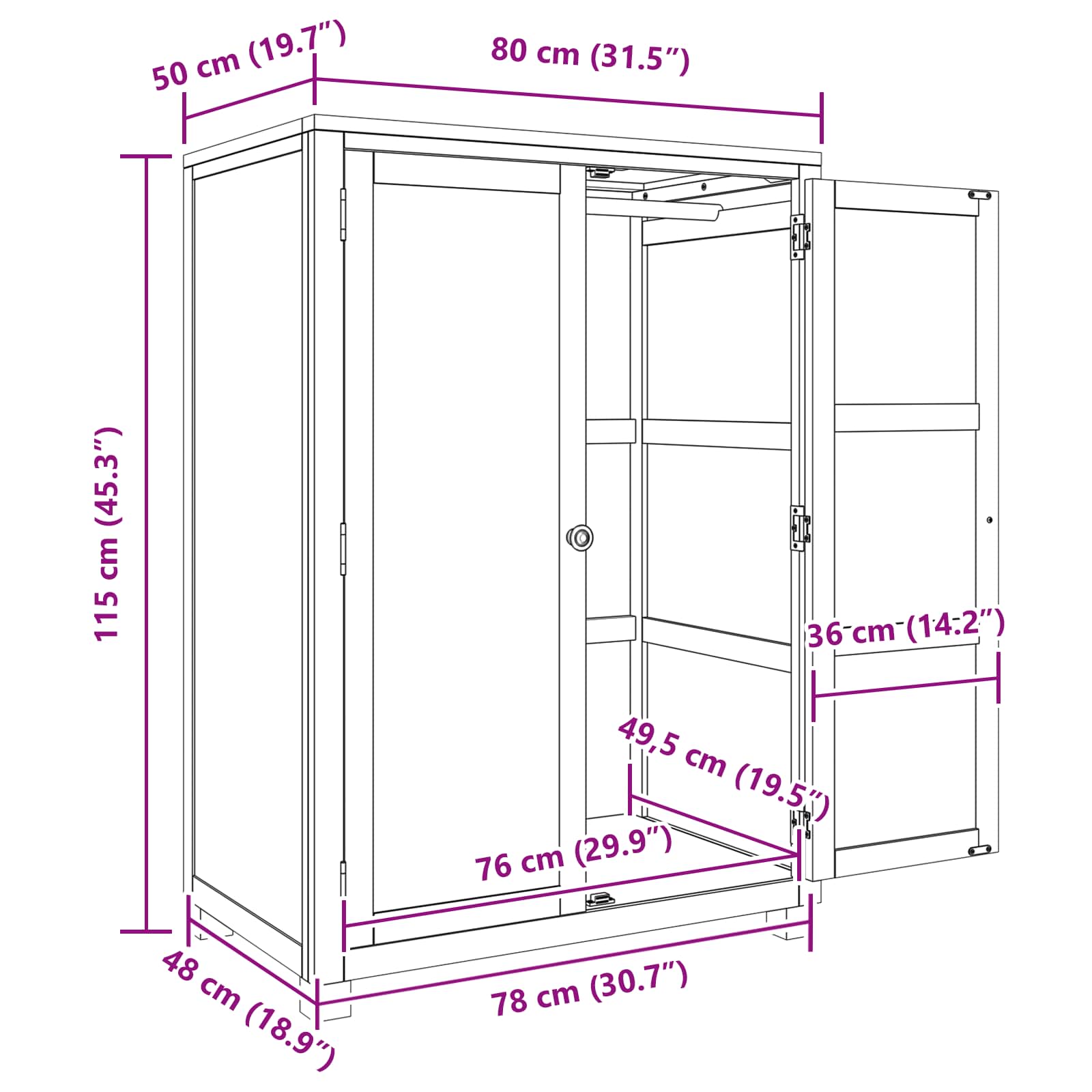 Guardaroba con archiviazione Marrone Legno multistrato 4106560