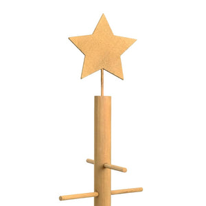 Albero di Natale in legno con supporto Marrone 75 cm Bambù 42018049