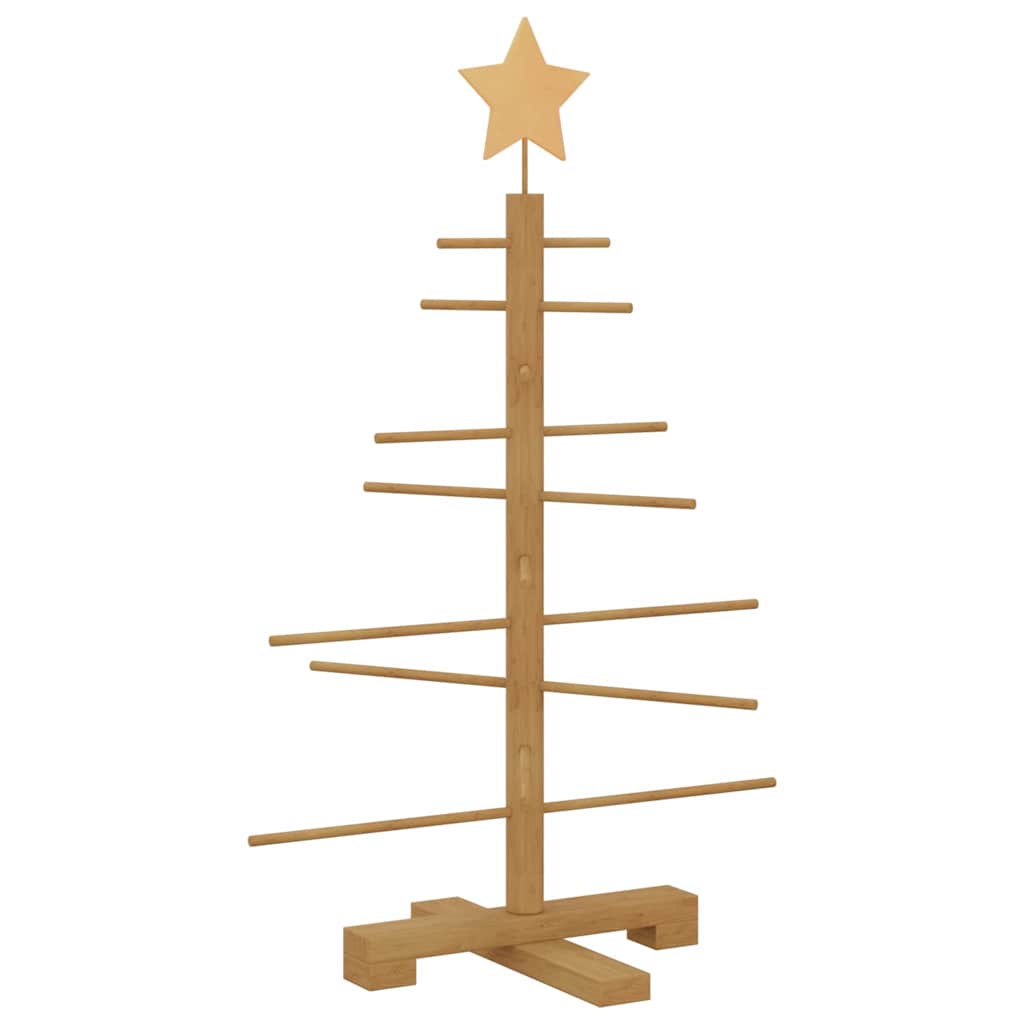 Albero di Natale in legno con supporto Marrone 75 cm Bambù 42018049