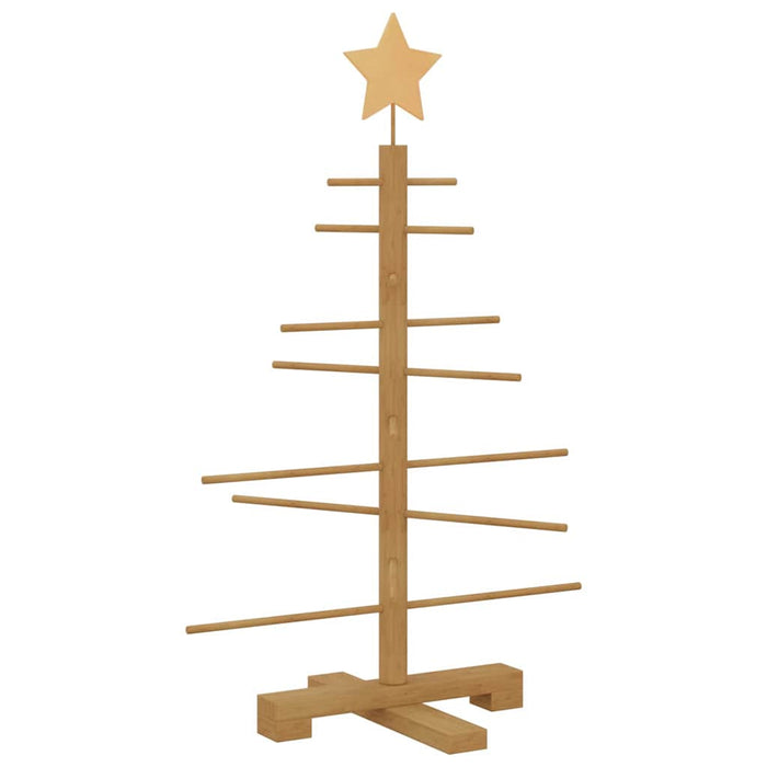 Albero di Natale in legno con supporto Marrone 75 cm Bambù 42018049