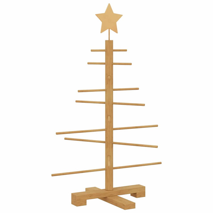 Albero di Natale in legno con supporto Marrone 75 cm Bambù 42018049