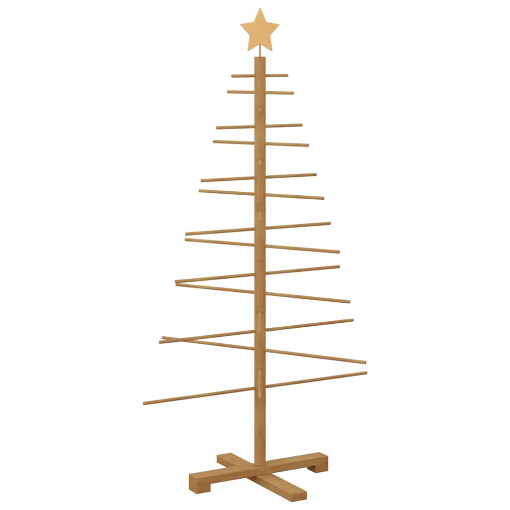 Albero di Natale in legno con supporto Marrone 125 cm Bambù 42018050