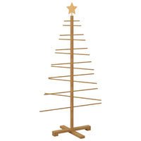 Albero di Natale in legno con supporto Marrone 125 cm Bambù 42018050