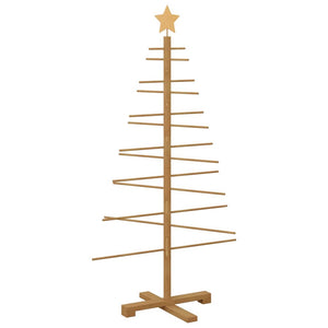 Albero di Natale in legno con supporto Marrone 125 cm Bambù 42018050