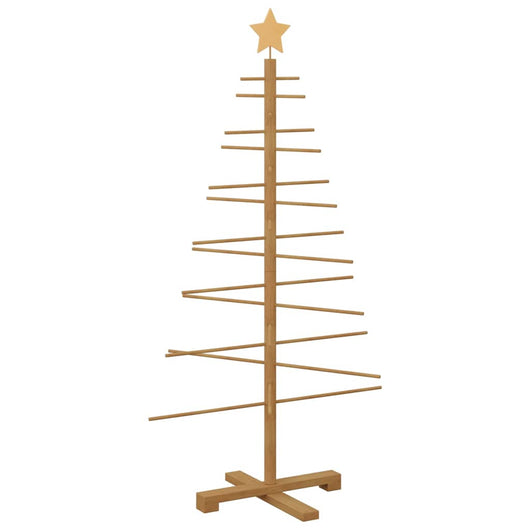 Albero di Natale in legno con supporto Marrone 125 cm Bambù 42018050