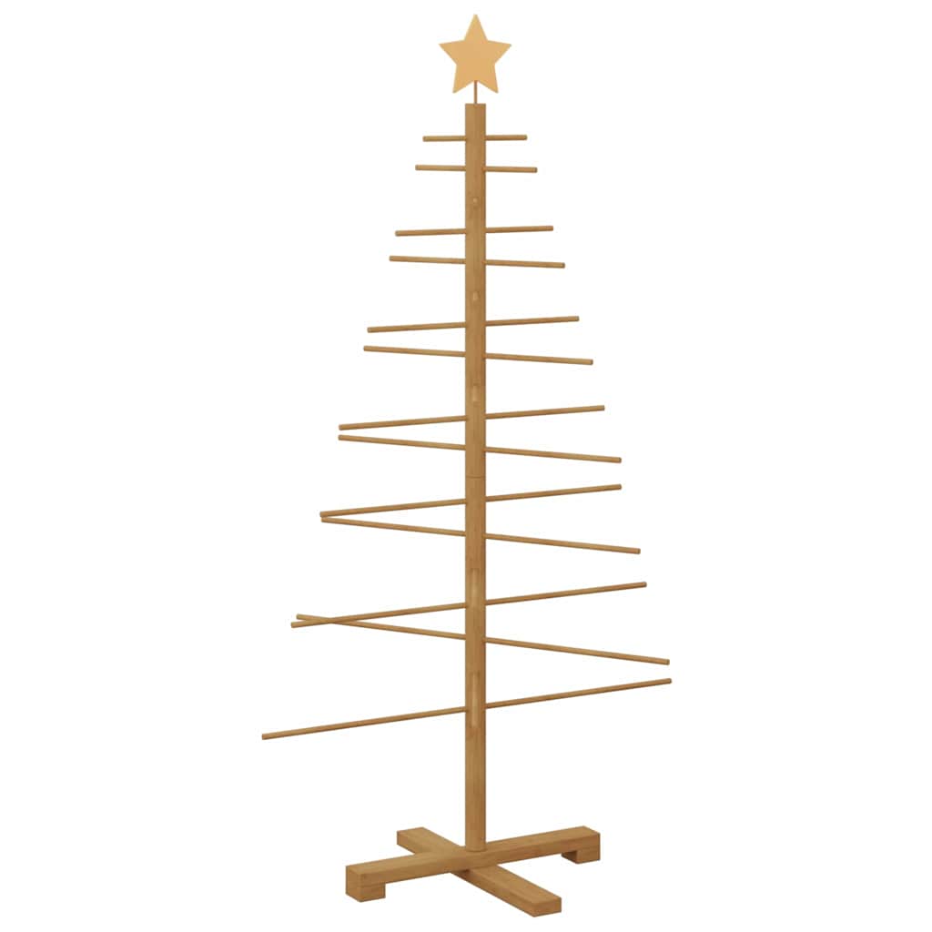 Albero di Natale in legno con supporto Marrone 125 cm Bambù 42018050