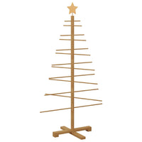Albero di Natale in legno con supporto Marrone 125 cm Bambù 42018050