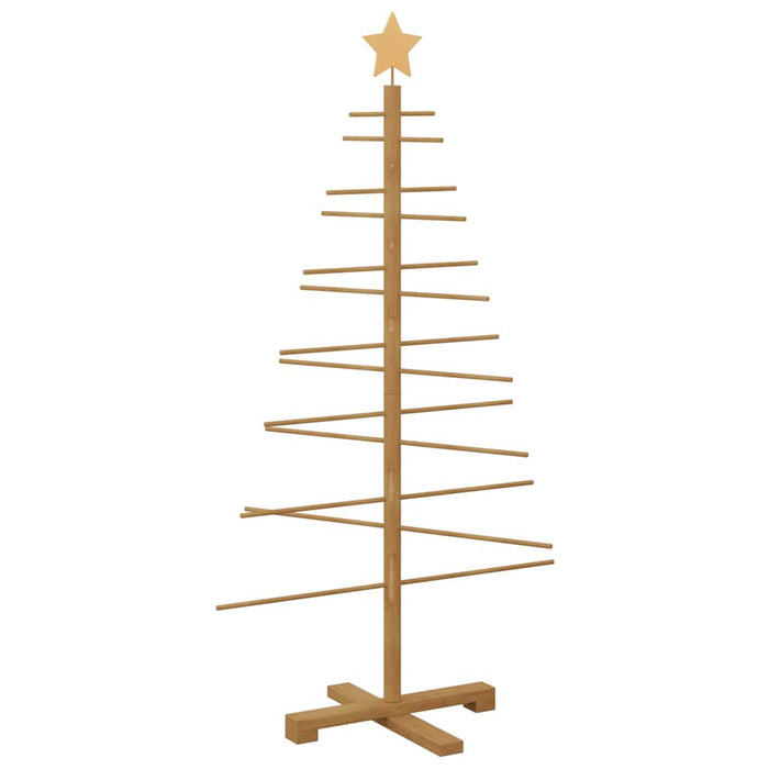Albero di Natale in legno con supporto Marrone 125 cm Bambù 42018050