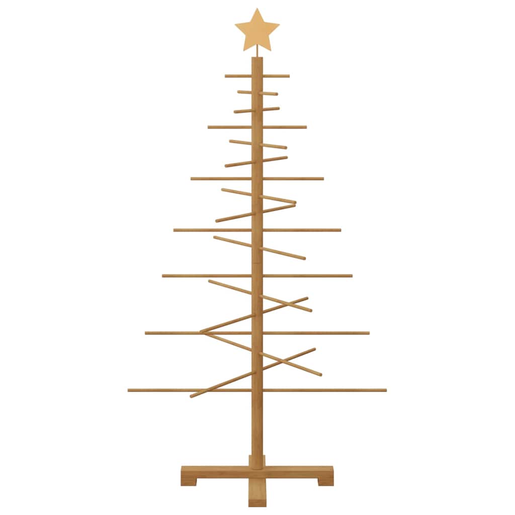 Albero di Natale in legno con supporto Marrone 125 cm Bambù 42018050