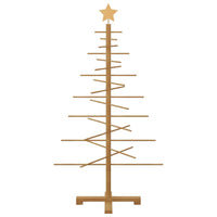 Albero di Natale in legno con supporto Marrone 125 cm Bambù 42018050