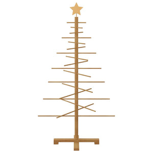Albero di Natale in legno con supporto Marrone 125 cm Bambù 42018050