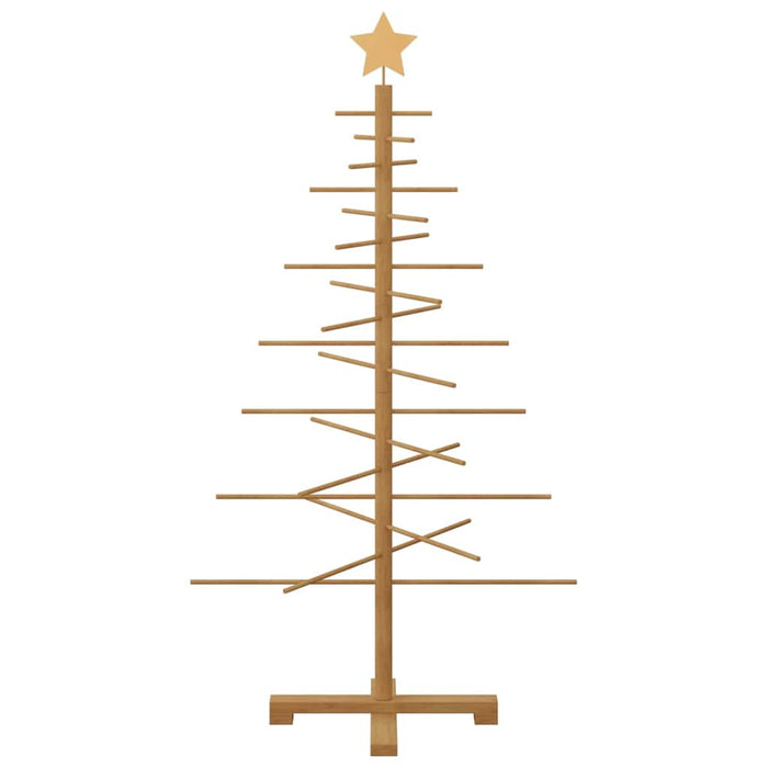 Albero di Natale in legno con supporto Marrone 125 cm Bambù 42018050