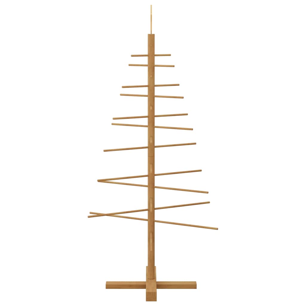 Albero di Natale in legno con supporto Marrone 125 cm Bambù 42018050