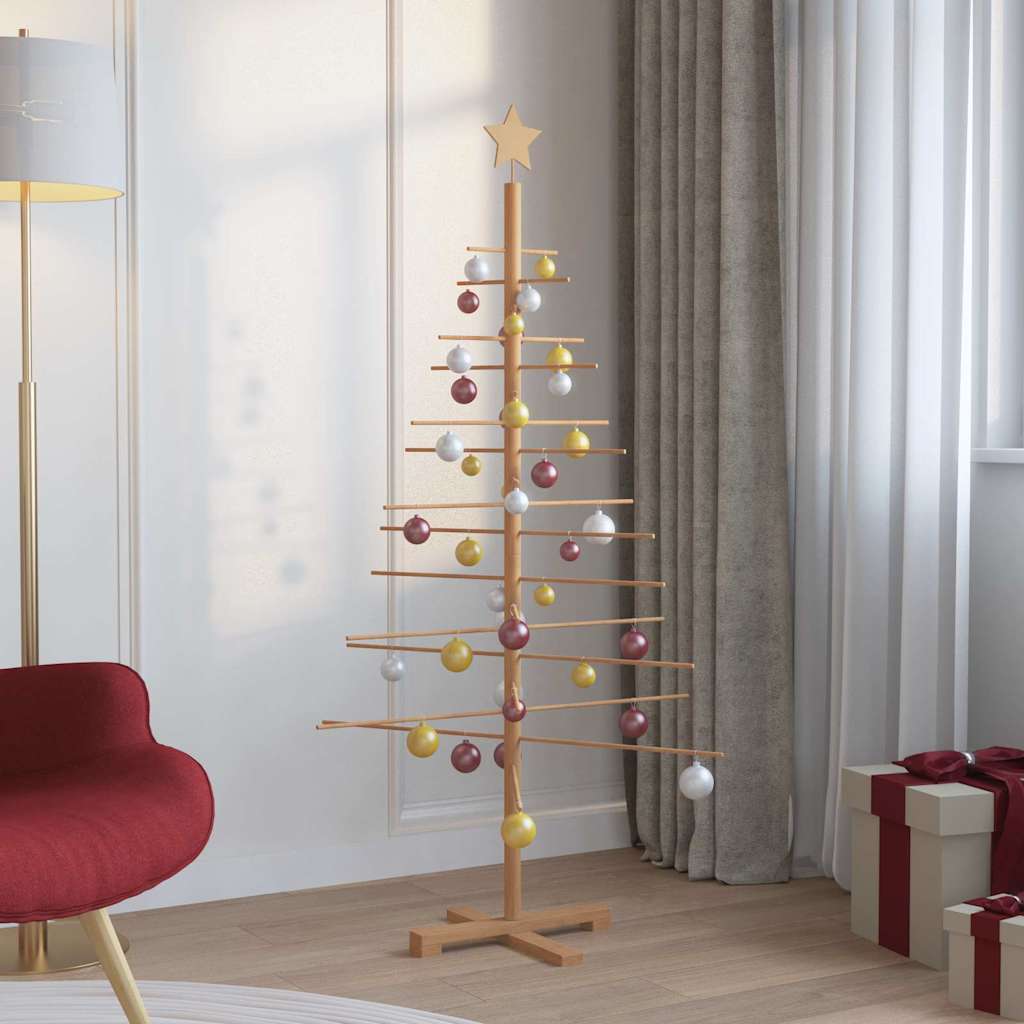 Albero di Natale in legno con supporto Marrone 150 cm Bambù 42018051