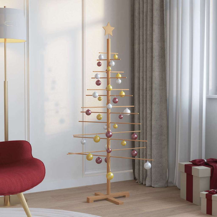 Albero di Natale in legno con supporto Marrone 150 cm Bambù 42018051
