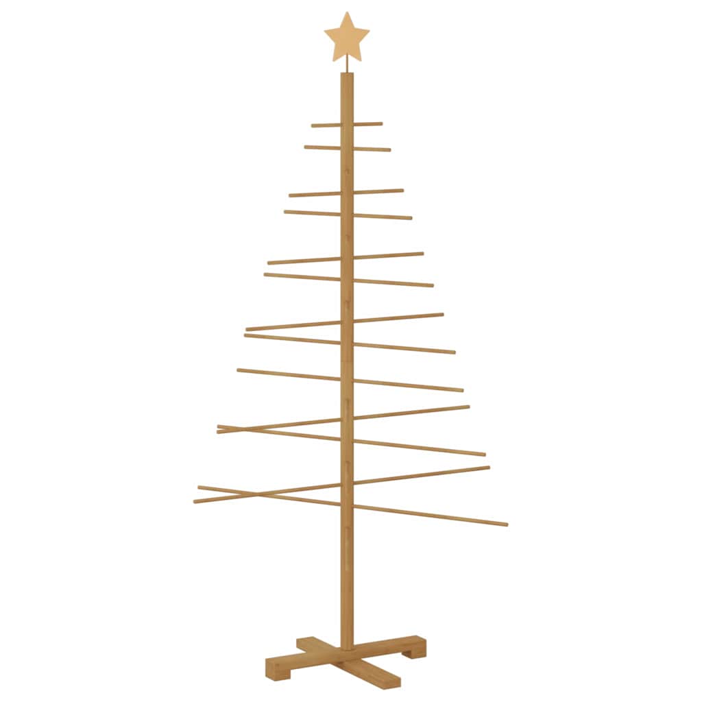 Albero di Natale in legno con supporto Marrone 150 cm Bambù 42018051