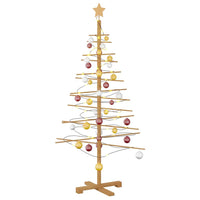 Albero di Natale in legno con supporto Marrone 150 cm Bambù 42018051
