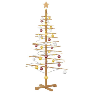 Albero di Natale in legno con supporto Marrone 150 cm Bambù 42018051