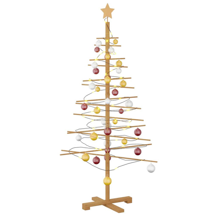Albero di Natale in legno con supporto Marrone 150 cm Bambù 42018051