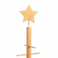Albero di Natale in legno con supporto Marrone 210 cm Bambù 42018053