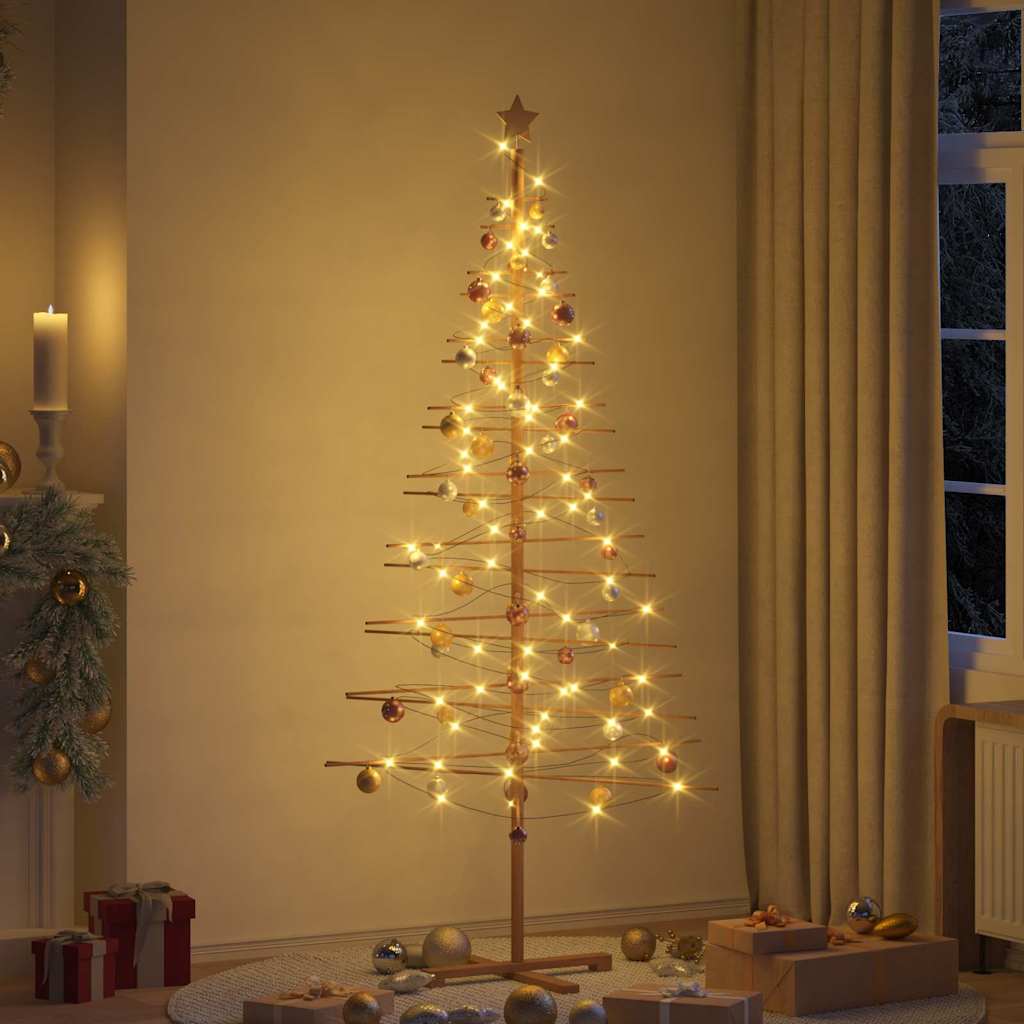 Albero di Natale in legno con supporto Marrone 210 cm Bambù 42018053