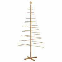 Albero di Natale in legno con supporto Marrone 210 cm Bambù 42018053