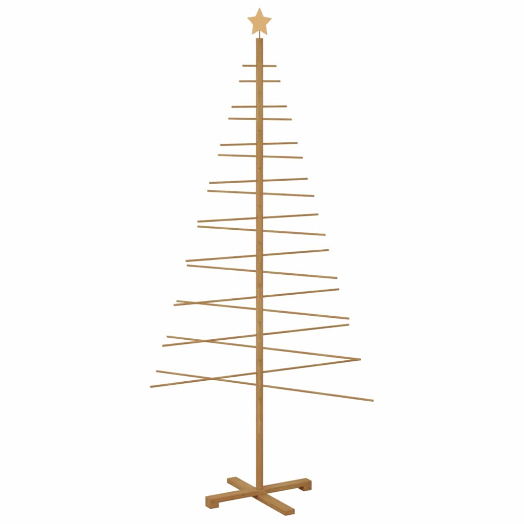 Albero di Natale in legno con supporto Marrone 210 cm Bambù 42018053