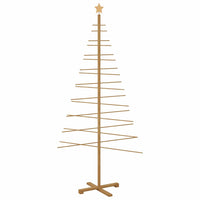 Albero di Natale in legno con supporto Marrone 210 cm Bambù 42018053