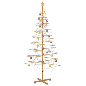 Albero di Natale in legno con supporto Marrone 210 cm Bambù 42018053
