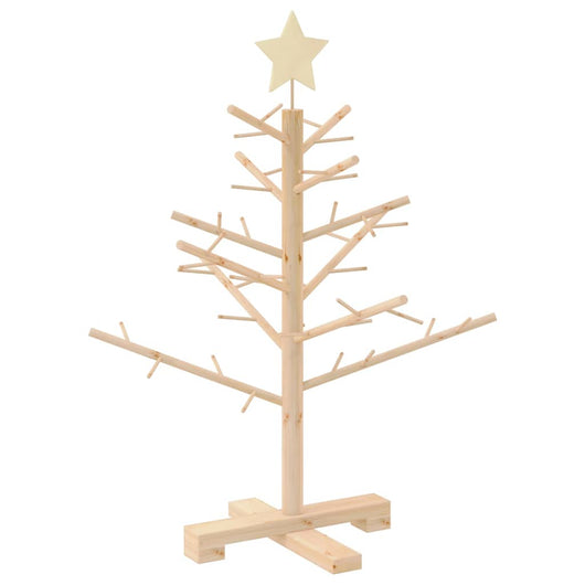 Albero di Natale in legno Naturale 75 cm Legno di pino massello 42018054