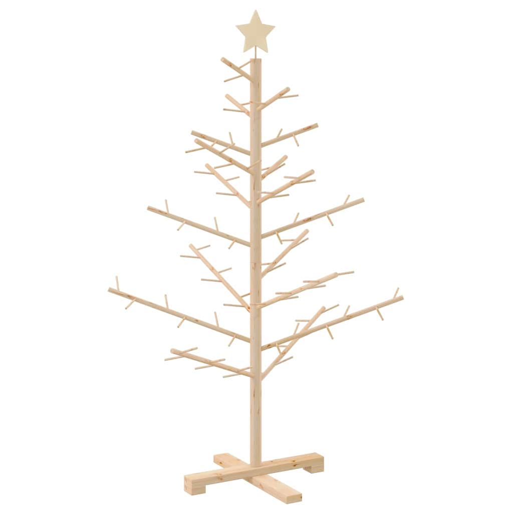 Albero di Natale in legno con supporto Naturale 125 cm 42018055