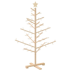 Albero di Natale in legno con supporto Naturale 125 cm 42018055