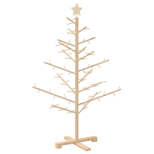 Albero di Natale in legno con supporto Naturale 125 cm 42018055