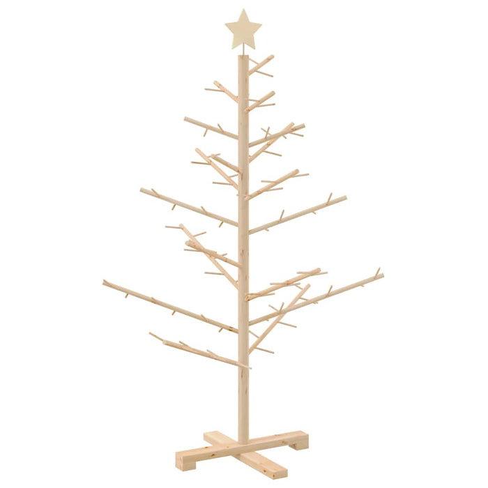 Albero di Natale in legno con supporto Naturale 125 cm 42018055