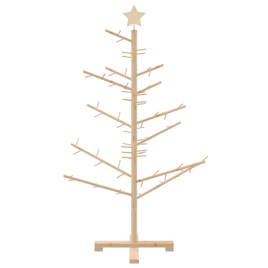 Albero di Natale in legno con supporto Naturale 125 cm 42018055