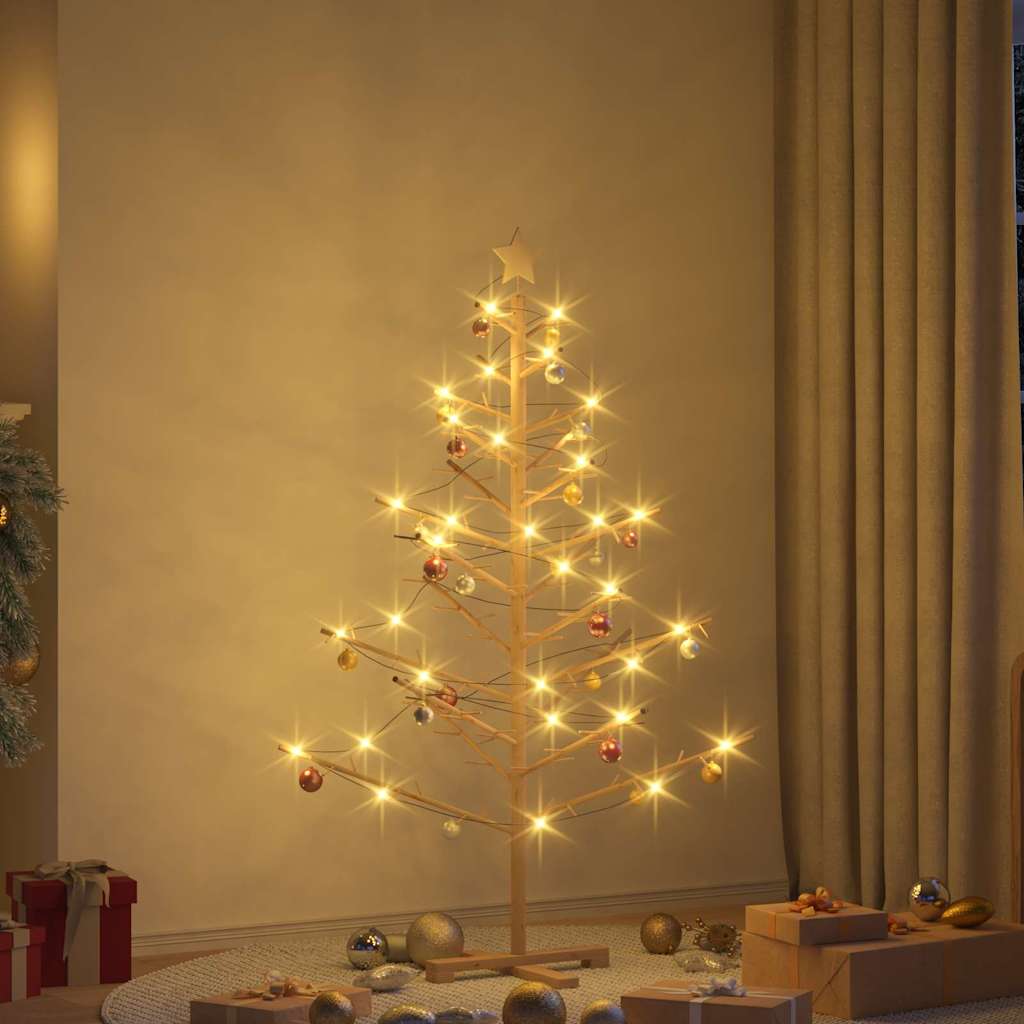 Albero di Natale in legno con supporto Naturale 150 cm 42018056